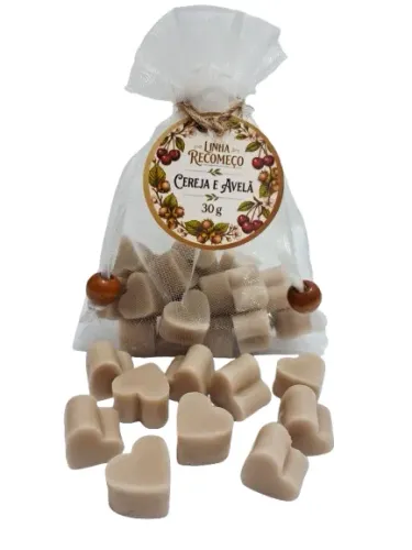 Pastilhas Aromática 30 g, Castanho, Cereja e Avelã, Cera de Coco