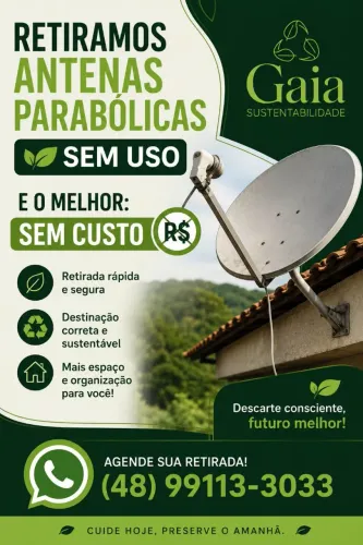 Retirada de antena parabólica sem custo