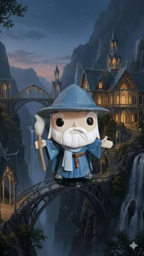 Funko pop Gandalf senhor dos aneis feito em impressora 3D
