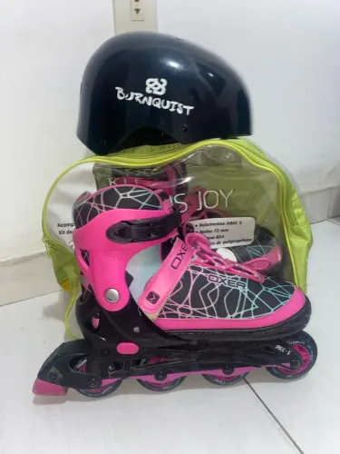 Patins profissional Oxer, acompanha kit de proteção