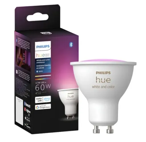Lampada Philips Hue Led Dicroica Par16 Rgb 4,7W Gu10