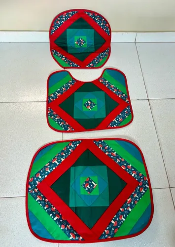 Conjunto de tapetes de banheiro com 3 peças