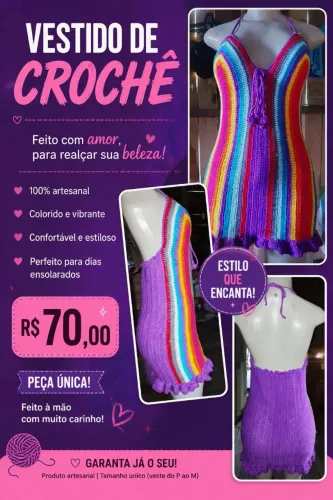 Vestido de crochê