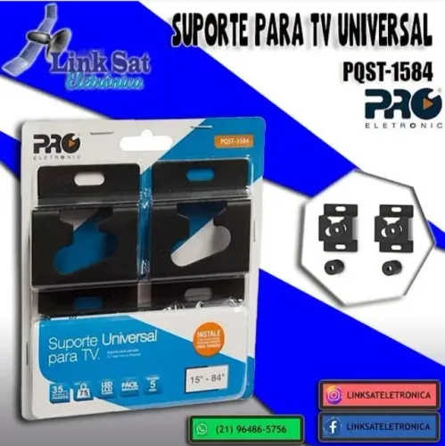suporte fixo para tv de 15 a 100 polegadas pqst 1584 proeletrinic