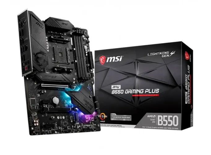 Placa-Mãe MSI MPG B550 Gaming Plus, AMD AM4, ATX, DDR4, Preto - MPG B550 GAMING PLUS