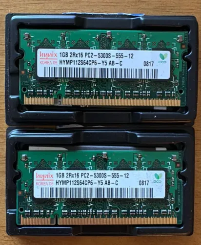 Memoria Notebook 2Gb (2x1Gb) DDR2 PC2 5300SS HYNIX