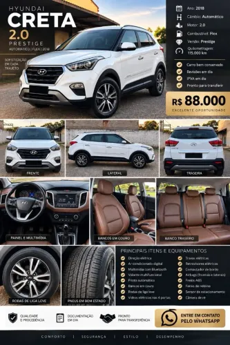 Hyundai Creta Prestige 2.0 16V Flex Aut. 2018