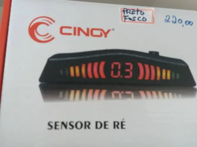 Sensor de estacionamento preto fosco
