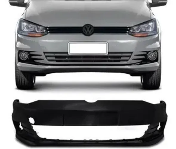 Parachoque Dianteiro Volkswagem Fox 2015 à 2022 - Preto Liso - Loma Plast