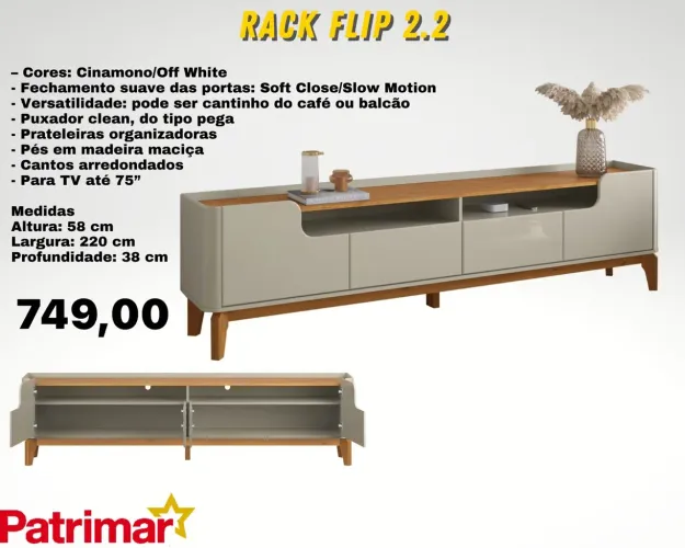 Rack flipp 2.2 com 4 portas - FRETE GRÁTIS ENTREGA HOJE !!!