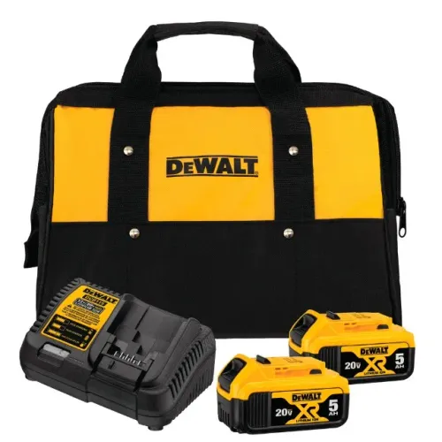 Kit 2 Baterias 5Ah 20V XR Max* com Carregador Bivolt + Bolsa Dewalt DCB205C2K-BR