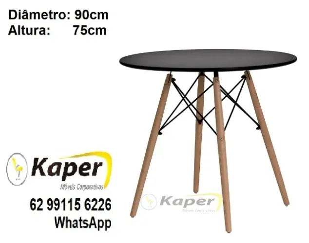 Mesa redonda 90cm  eifel ( nova ) Promoção