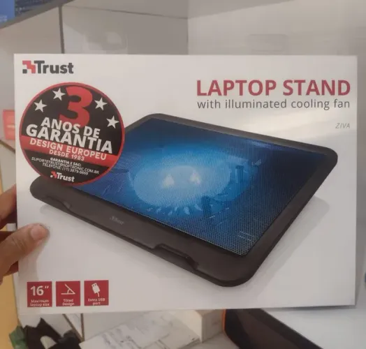 Notebase Cooler USB Led Trust notebook até 16 Polegadas 