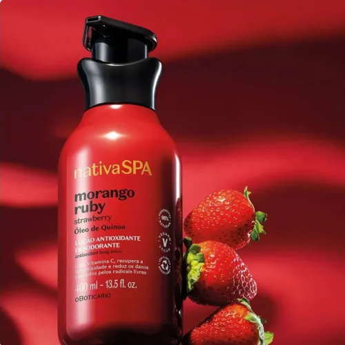 Nativa SPA Morango Ruby Loção Antioxidante Desodorante