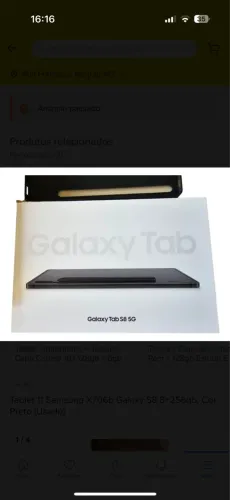 Tablet Samsung Galaxy Tab S8 8+256gb Preto (Usado)