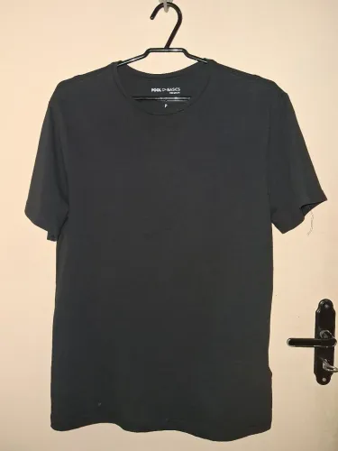Camisetas preta masculina slim - 100% algodão, P