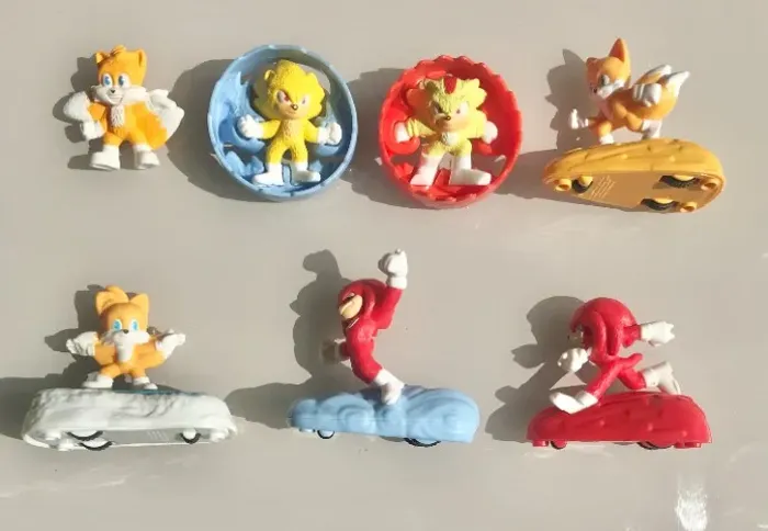 bonecos sonic o filme mcdonalds