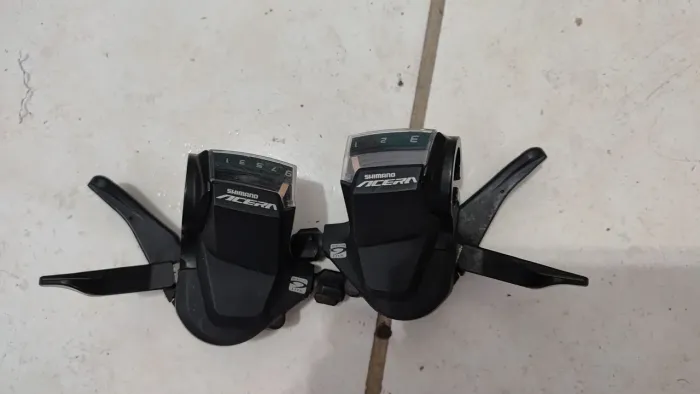 Passadores alavancas trocador marcha dianteira traseira shimano acera 3v e 9v