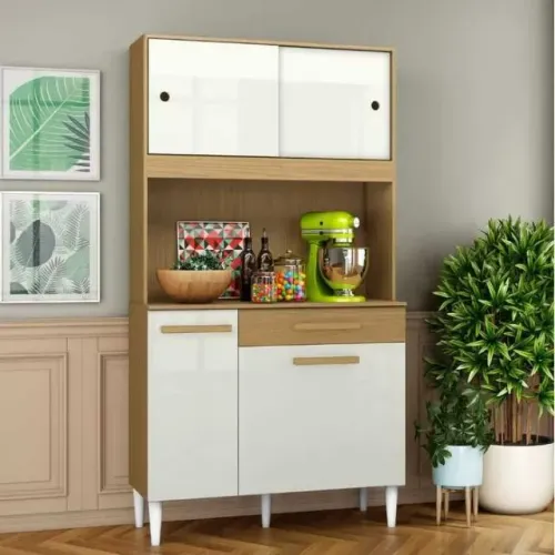 Armário de Cozinha Completa Compacta 4 Portas 1 Gaveta Novo entregamos