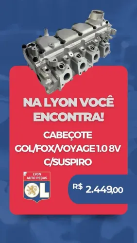 Cabecote Gol Fox Voyage 1 0 8 V com suspiro 