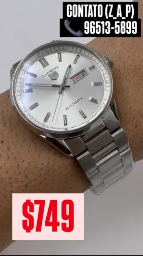 Relógio TAG HEUER CARRERA DAY DATE FUNDO BRANCO