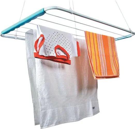 Varal De Teto Em Aço Reforçado 90 Cm Branco SECALUX