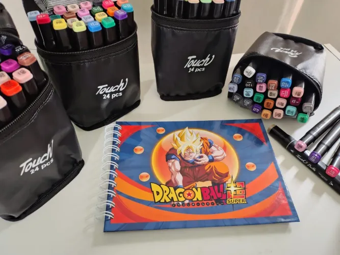 Bobbie goods Kit de canetas Touch + Livro Dragon Ball Super