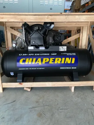 Compressor 250L Chiaperini 175 psi 20 pes Motor 5CV Industrial - (Novo)