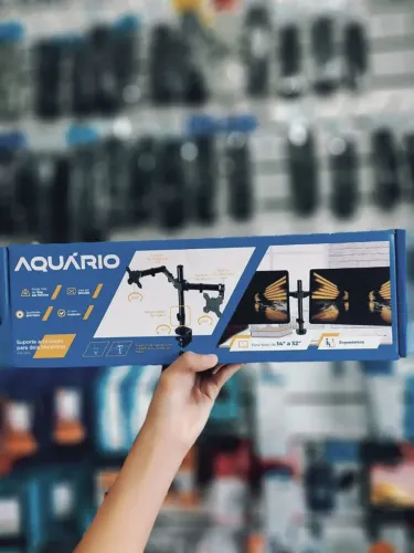 Suporte Articulado para 2 Monitores Aquário