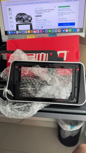 Moldura Multimídia 9 polegadas Nissan Kicks 2016 a 2021