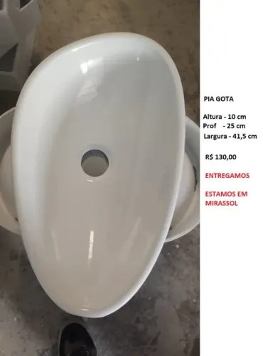 Cuba Gota Para Banheiro Pia em Marmore Sintetico