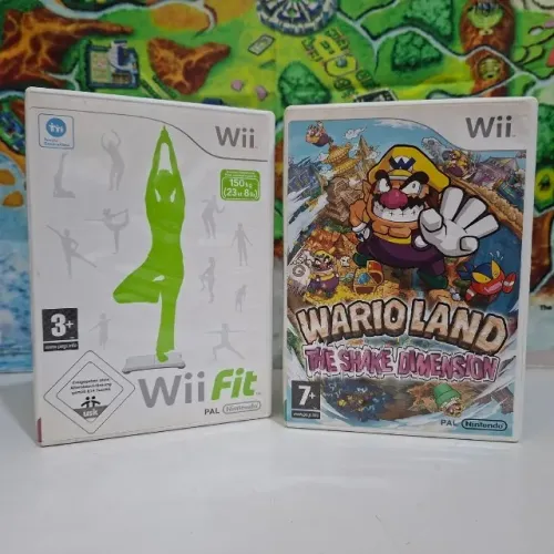 wario land nintendo wii europeu + wii fit
