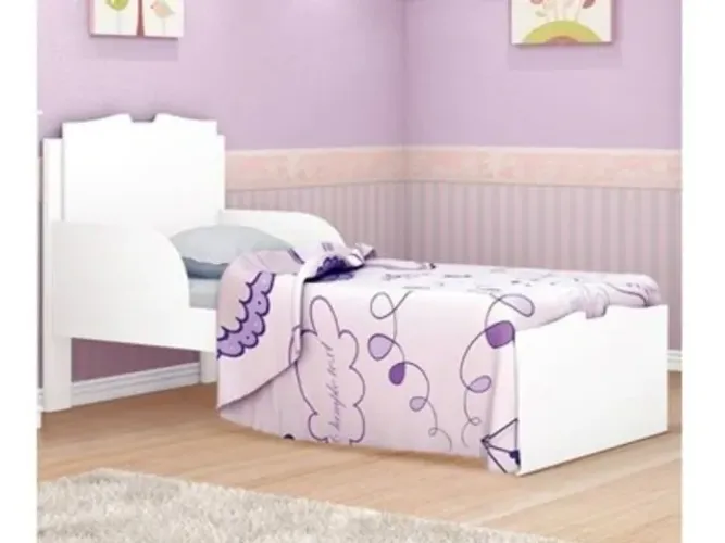 Cama Infantil Happy New Branco Conforto e Segurança para os Pequenos - Em Promoção 