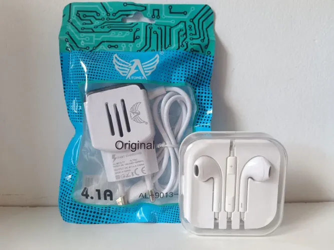 Fone de Ouvido + Carregador Typo C - 4.1A