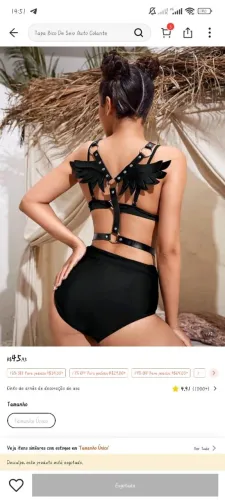 Cinto com asinhas - Grunge Punk Gótico