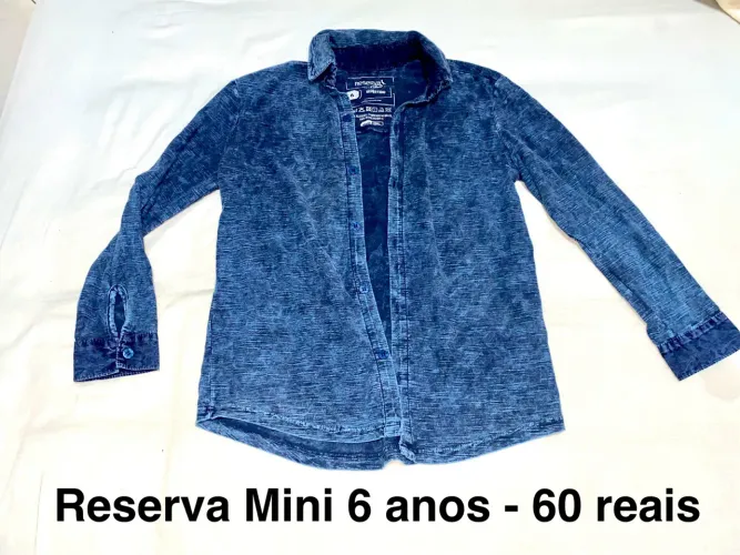 Camisa social reserva mini 6 anos