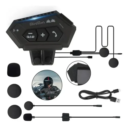 Fone De Ouvido Capacete Moto Bluetooth Sem Fio Prova De Agua
