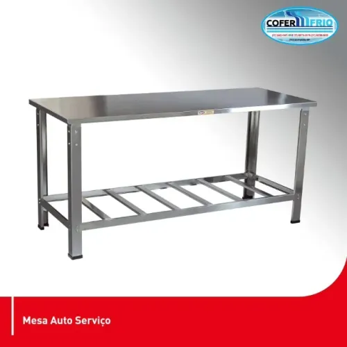 Mesa Inox p/ cozinhas industriais