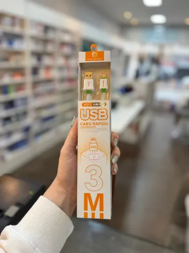 Cabo USB para iPhone H'MASTON 3M Rápido