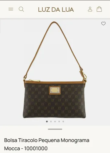 Bolsa Tiracolo Pequena Monograma Luz da Lua Mocca