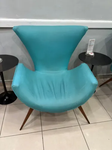 Poltrona Azul Turquesa Vintage