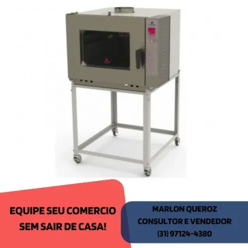 Forno Turbo A Gás Progás 5 Esteiras Novo Bivolt