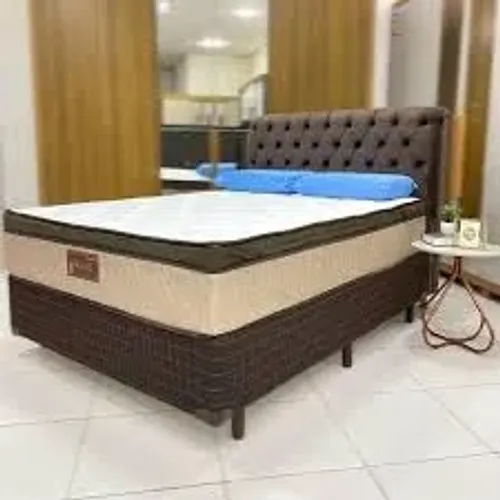 Cama Box Casal e Colchão Ortobom (Molas Ensacadas)