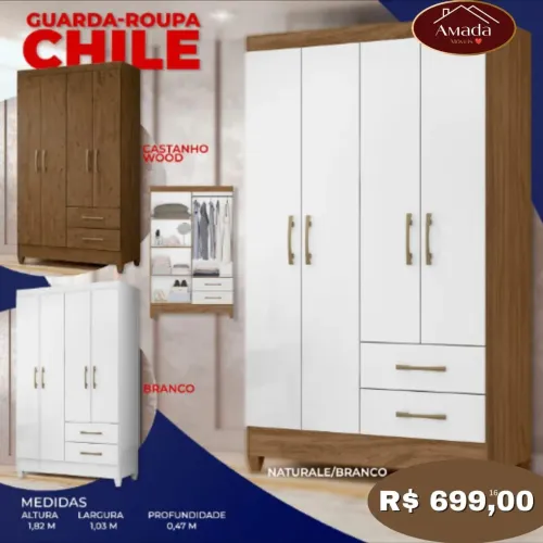 Guarda roupa Chile - à pronta entrega