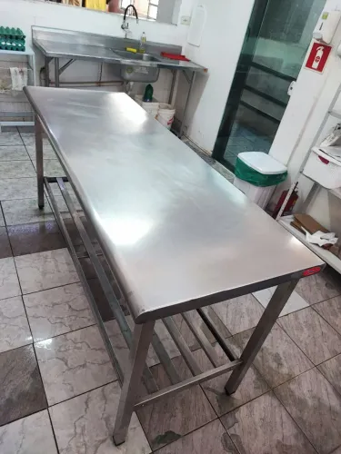Bancada em inox 1,50X0,70