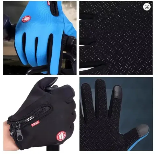 Luva ciclismo motociclista ante derrapante com touch scren