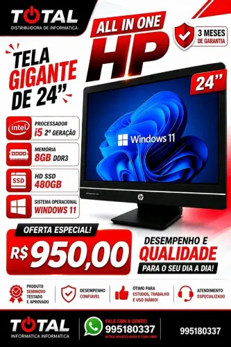 Computador completo All in one com mouse e teclado sem fio