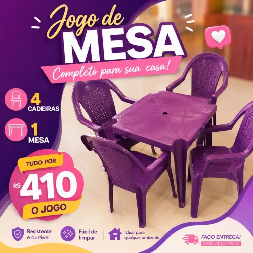 Jogo de mesa e cadeira
