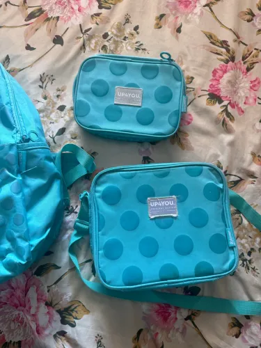 Mochila lancheira e estojo escolar 