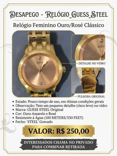 Relógio Guess Steel feminino